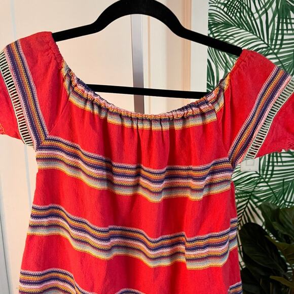 Anthropologie dRA Los Angeles Boho Striped Off the shoulder Top XS - Picture 3 of 9